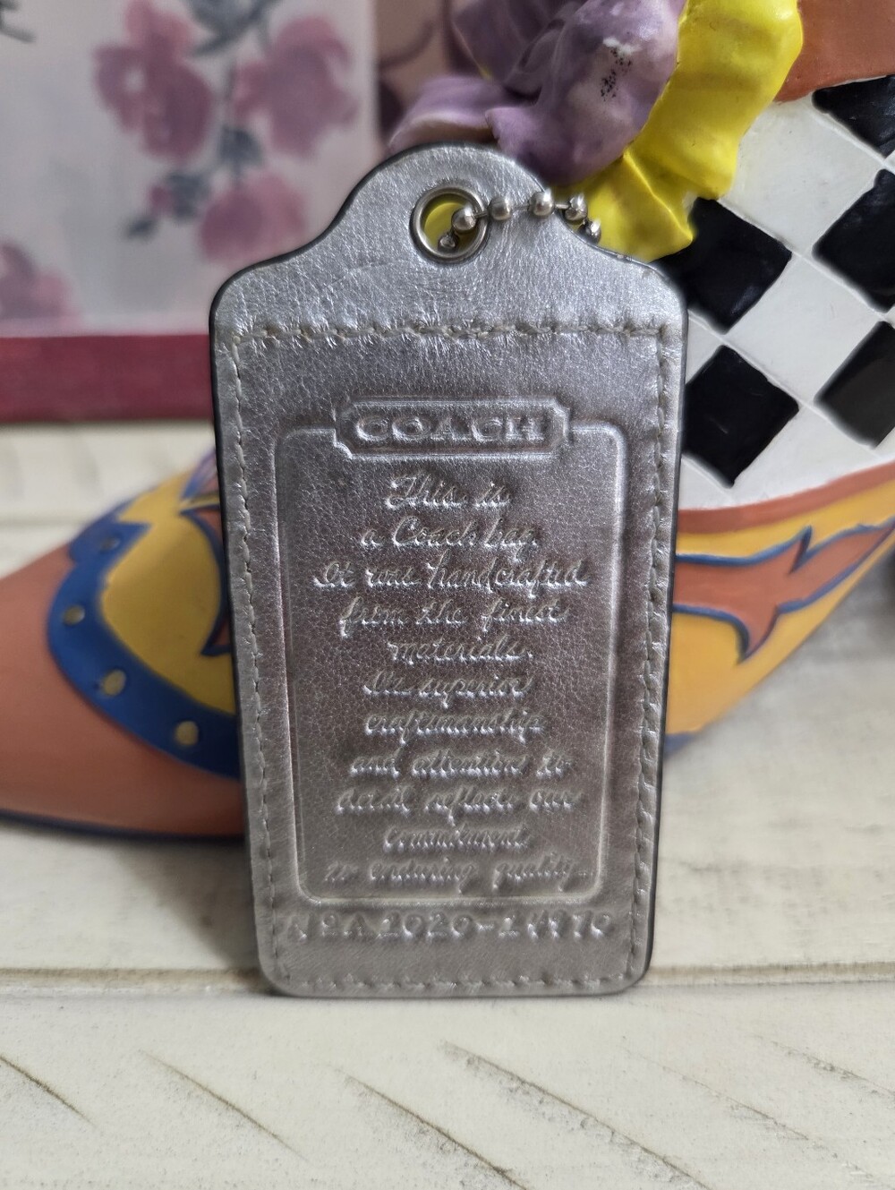 Coach creed XL oversized hangtag charm, EUC - Picture 2 of 9